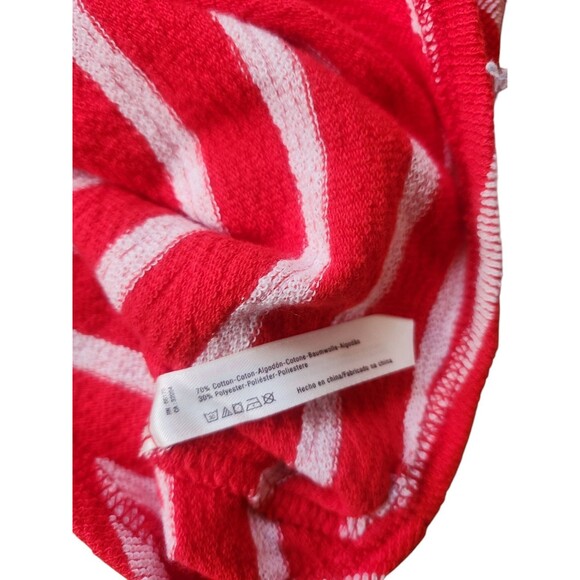 Free People FP Beach Nautical Slub Cotton Top Womens M Red Striped Vacation Boho - Picture 6 of 8